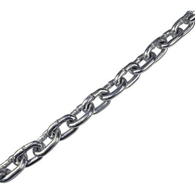 AERZETIX Corrente de suspensão metálica para carga comprimento 3 m Ø do elo 6 mm corrente de aço soldado corrente de laço C47028 AERZETIX Corrente de suspensão metálica para carga comprimento 3 m Ø do elo 6 mm corrente de aço soldado corrente de laço C47028