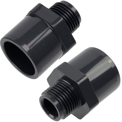 AERZETIX Conjunto de 2 acessórios de pressão/redutores duplos, para colar Ø 25 mm e Ø 32 mm, rosca macho 1/2 " em plástico PN 10 conector para tubos AERZETIX Conjunto de 2 acessórios de pressão/redutores duplos, para colar Ø 25 mm e Ø 32 mm, rosca macho 1/2 " em plástico PN 10 conector para tubos
