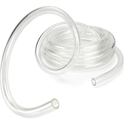 POPPSTAR Mangueira transparente de PVC de 10 m (5/8 mm, de -5 °C até 65 °C, máx. 2 bar) para alimentos e água POPPSTAR Mangueira transparente de PVC de 10 m (5/8 mm, de -5 °C até 65 °C, máx. 2 bar) para alimentos e água