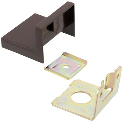 AERZETIX Conjunto de 10 quadros de fixação para bancada de cozinha, 46 x 43 x 32 mm, com tampa de plástico 50 x 45 x 35 mm, ferragens de suspensão de parede, em aço cor castanho AERZETIX Conjunto de 10 quadros de fixação para bancada de cozinha, 46 x 43 x 32 mm, com tampa de plástico 50 x 45 x 35 mm, ferragens de suspensão de parede, em aço cor castanho