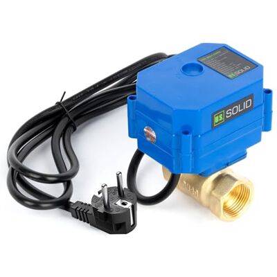U.S. Solid Válvula de esfera motorizada de 3/4 polegadas com tomada, 220 V AC DN20, válvula de esfera elétrica de latão de 2 vias, retorno automático, normalmente fechado U.S. Solid Válvula de esfera motorizada de 3/4 polegadas com tomada, 220 V AC DN20, válvula de esfera elétrica de latão de 2 vias, retorno automático, normalmente fechado