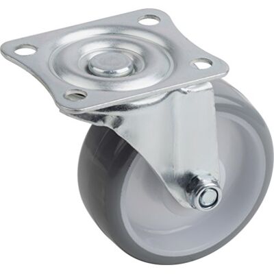 Metafranc Roda de poliuretano (75 mm de diâmetro, 70 x 59 mm, superfície de rolamento suave, rolamento de roletes, capacidade de carga de 75 kg, rodas de transporte, rodas para móveis Metafranc Roda de poliuretano (75 mm de diâmetro, 70 x 59 mm, superfície de rolamento suave, rolamento de roletes, capacidade de carga de 75 kg, rodas de transporte, rodas para móveis