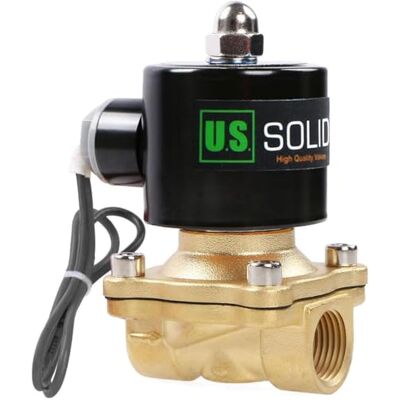 U.S. Solid Válvula solenóide elétrica latão 1/2 polegadas, 24 V CC, normalmente fechada, ar, água, combustível, rosca VITON G U.S. Solid Válvula solenóide elétrica latão 1/2 polegadas, 24 V CC, normalmente fechada, ar, água, combustível, rosca VITON G