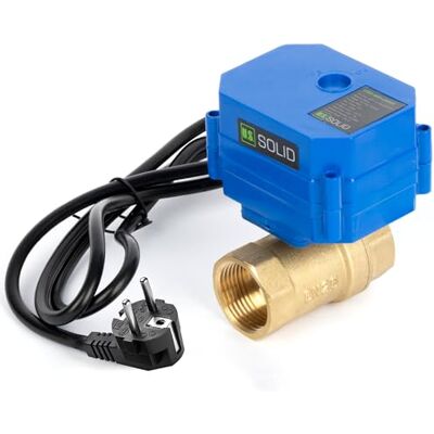 U.S. Solid Válvula de esfera motorizada de 1 polegada com tomada, 220 V AC DN25, válvula de esfera elétrica de latão de 2 vias, retorno automático, normalmente fechado U.S. Solid Válvula de esfera motorizada de 1 polegada com tomada, 220 V AC DN25, válvula de esfera elétrica de latão de 2 vias, retorno automático, normalmente fechado