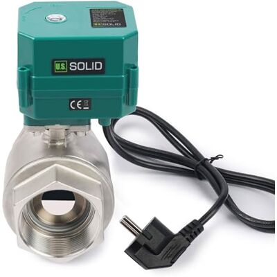 U.S. Solid Válvula de esfera de motor de 2 polegadas com tomada, 220 V CA, DN50, válvula de esfera elétrica de aço inoxidável de 2 vias, retorno automático, normalmente fechado U.S. Solid Válvula de esfera de motor de 2 polegadas com tomada, 220 V CA, DN50, válvula de esfera elétrica de aço inoxidável de 2 vias, retorno automático, normalmente fechado