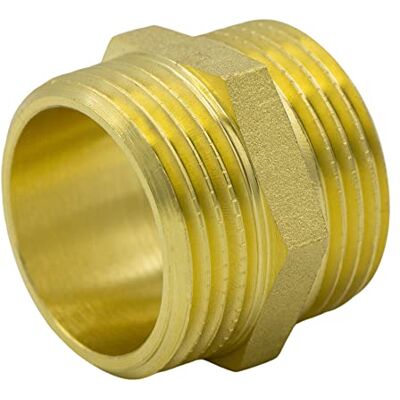 VARIOSAN Bocal duplo de latão adequado para água potável (AG) 1 VARIOSAN Bocal duplo de latão adequado para água potável (AG) 1