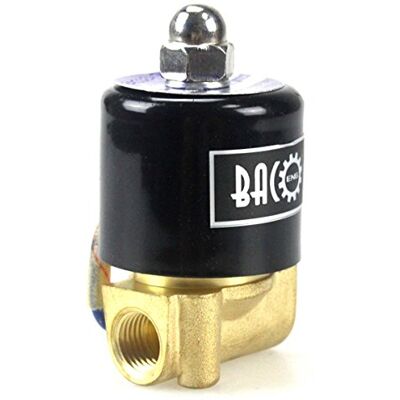 BACOENG DC 12 V Válvula solenóide elétrica de latão Viton Solenoid Valve para água ar óleo NC BACOENG DC 12 V Válvula solenóide elétrica de latão Viton Solenoid Valve para água ar óleo NC