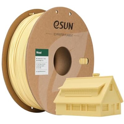 eSUN Filamento PLA de madeira, filamento PLA de 1,75 mm, precisão dimenonal +/- 0,05 mm, bobina de 1 kg (2,2 LBS), materiais de impressão 3D para impressoras 3D eSUN Filamento PLA de madeira, filamento PLA de 1,75 mm, precisão dimenonal +/- 0,05 mm, bobina de 1 kg (2,2 LBS), materiais de impressão 3D para impressoras 3D