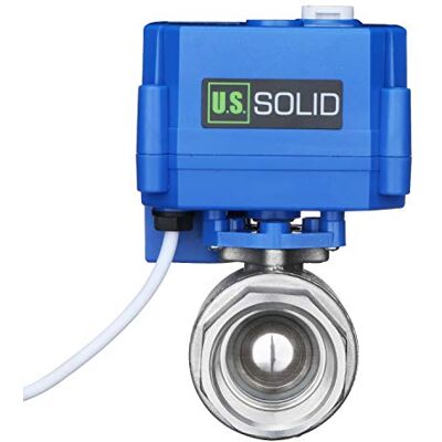 U.S. Solid 1" Aço inoxidável válvula motorizada com função manual, 9-24 V AC/DC, 2 vias válvula de esfera elétrica, 2 cabos, retorno automático U.S. Solid 1" Aço inoxidável válvula motorizada com função manual, 9-24 V AC/DC, 2 vias válvula de esfera elétrica, 2 cabos, retorno automático