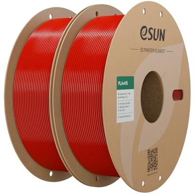 eSUN PLA+ Filamento de 1,75mm, Filamento de Alta Velocidade Precisão Dimensional +/- 0,03mm, 1KG por Bobina, 2 Bobinas para Impressoras de Alta Velocidade, Vermelho Escuro+Vermelho Escuro eSUN PLA+ Filamento de 1,75mm, Filamento de Alta Velocidade Precisão Dimensional +/- 0,03mm, 1KG por Bobina, 2 Bobinas para Impressoras de Alta Velocidade, Vermelho Escuro+Vermelho Escuro