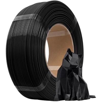 eSUN Filamento de substituição PLA+ 1,75 mm, substituição PLA Plus filamento de impressão 3D sem bobina, precisão dimenonal +/- 0,03 mm, 1 kg (2,2 LBS) para impressoras 3D, preto eSUN Filamento de substituição PLA+ 1,75 mm, substituição PLA Plus filamento de impressão 3D sem bobina, precisão dimenonal +/- 0,03 mm, 1 kg (2,2 LBS) para impressoras 3D, preto