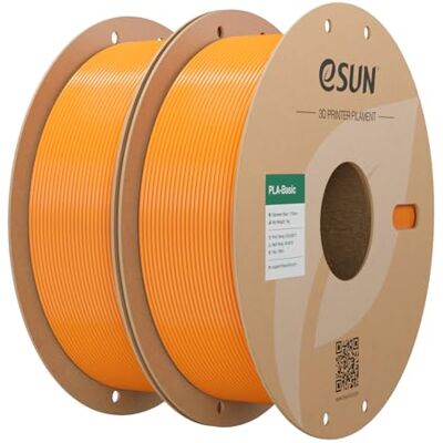 eSUN PLA Filamento 1,75mm, Filamento PLA Básico Precisão Dimensional +/- 0,05mm, 1KG por Carretel, 2 Carreis de Filamento, Laranja+Laranja eSUN PLA Filamento 1,75mm, Filamento PLA Básico Precisão Dimensional +/- 0,05mm, 1KG por Carretel, 2 Carreis de Filamento, Laranja+Laranja