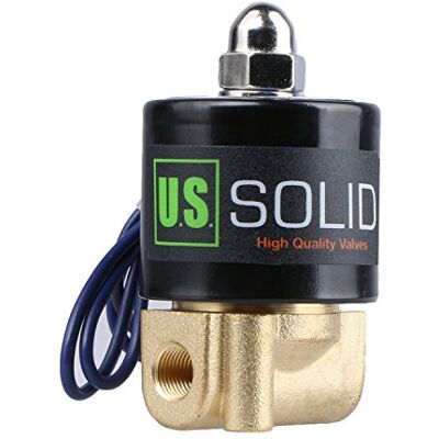 U.S. Solid 12V DC 1/8" G Válvula de solenoide elétrica Latão Normalmente Fechada Válvula de solenoide acionada diretamente para Água Ar NBR Material do selo U.S. Solid 12V DC 1/8" G Válvula de solenoide elétrica Latão Normalmente Fechada Válvula de solenoide acionada diretamente para Água Ar NBR Material do selo