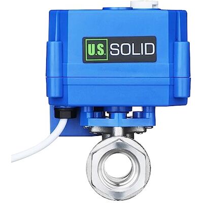 U.S. Solid Válvula de esfera motorizada: válvula de esfera elétrica de aço inoxidável de 1/2" com função manual, porta completa, 9-24 V CA/CC e configuração de quebra positiva de 3 cabos U.S. Solid Válvula de esfera motorizada: válvula de esfera elétrica de aço inoxidável de 1/2" com função manual, porta completa, 9-24 V CA/CC e configuração de quebra positiva de 3 cabos