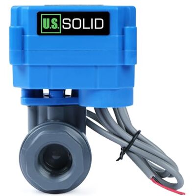 U.S. Solid Válvula de esfera motorizada UPVC de 1/2" Válvula de esfera elétrica de plástico com passo completo, retorno automático de 2 fios, 9-36 V CA/CC, normalmente fechada U.S. Solid Válvula de esfera motorizada UPVC de 1/2" Válvula de esfera elétrica de plástico com passo completo, retorno automático de 2 fios, 9-36 V CA/CC, normalmente fechada