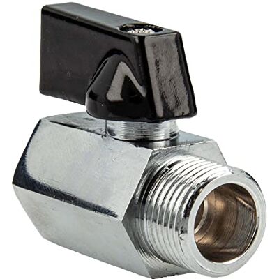 tecuro Mini válvula de esfera rosca interna Rp 1/4" x rosca exterior G 1/4", latão cromado tecuro Mini válvula de esfera rosca interna Rp 1/4" x rosca exterior G 1/4", latão cromado