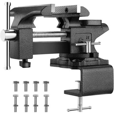 TEENO Torno de bancada 6" 7,6 kg 150 mm torno de bancada para trabalhos pesados, força de aperto 1000 kg, desmontável TEENO Torno de bancada 6" 7,6 kg 150 mm torno de bancada para trabalhos pesados, força de aperto 1000 kg, desmontável