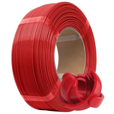 eSUN Filamento de substituição PLA+ 1,75 mm, substituição PLA Plus filamento de impressão 3D sem bobina, precisão dimenonal +/- 0,03 mm, 1 kg (2,2 LBS) para impressoras 3D, vermelho escuro eSUN Filamento de substituição PLA+ 1,75 mm, substituição PLA Plus filamento de impressão 3D sem bobina, precisão dimenonal +/- 0,03 mm, 1 kg (2,2 LBS) para impressoras 3D, vermelho escuro