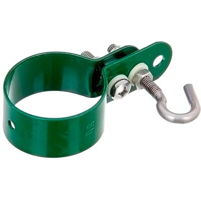 Alberts 855451 Braçadeira para barras tensoras de cerca, galvanizada, revestimento plástico verde, Ø da braçadeira 48 mm Alberts 855451 Braçadeira para barras tensoras de cerca, galvanizada, revestimento plástico verde, Ø da braçadeira 48 mm