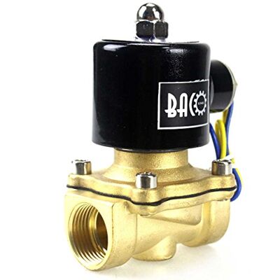 BACOENG DC 12 V Válvula solenóide elétrica de 3/4" latão Solenoid Valve para água ar óleo NC BACOENG DC 12 V Válvula solenóide elétrica de 3/4" latão Solenoid Valve para água ar óleo NC