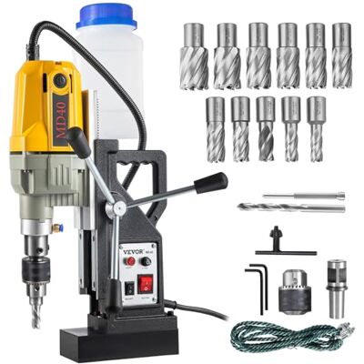 VEVOR Broca magnética 12000N broca magnética profissional 1100 W broca de núcleo magnética broca magnética profissional broca magnética com conexão ao pescoço base magnética VEVOR Broca magnética 12000N broca magnética profissional 1100 W broca de núcleo magnética broca magnética profissional broca magnética com conexão ao pescoço base magnética