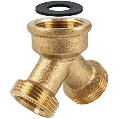 tecuro CW617N Peça distribuidora de 2 vias (3/4", latão nu) tecuro CW617N Peça distribuidora de 2 vias (3/4", latão nu)