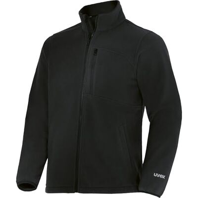 Uvex SuXXeed Craft Casaco de trabalho para homem com forro polar quente, gola alta e fecho de correr, cinzento, M Uvex SuXXeed Craft Casaco de trabalho para homem com forro polar quente, gola alta e fecho de correr, cinzento, M