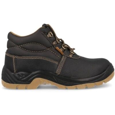 Paredes Bota de segurança peças, BT1007 couro preto, S3 SRC Paredes Bota de segurança peças, BT1007 couro preto, S3 SRC