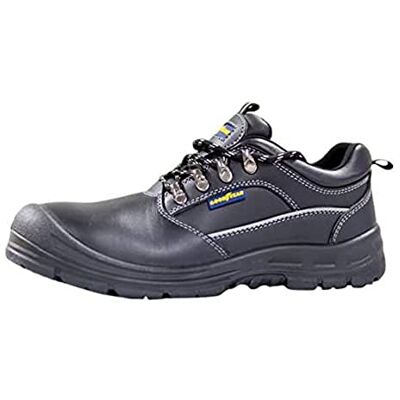 Goodyear Botas de segurança unissexo, pele com flor preta, S3 SRC Proteção composta, sola antiderrapante, tamanho 47 Goodyear Botas de segurança unissexo, pele com flor preta, S3 SRC Proteção composta, sola antiderrapante, tamanho 47