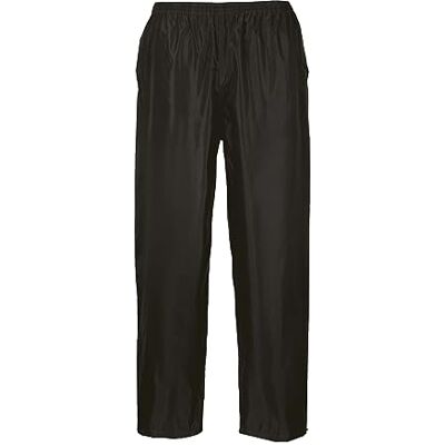 Portwest Calças de Chuva Classic, Tamanho: L, Cor: Preto, S441BKRL Portwest Calças de Chuva Classic, Tamanho: L, Cor: Preto, S441BKRL