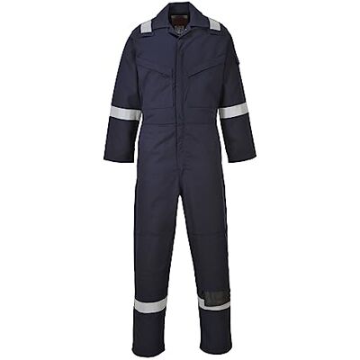 Portwest FR50 Macacão refletor resistente a chamas FR anti-estático à prova de arco 350 g azul-marinho, XXL Portwest FR50 Macacão refletor resistente a chamas FR anti-estático à prova de arco 350 g azul-marinho, XXL