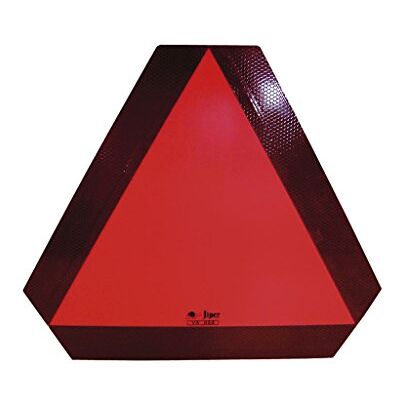 Cofan Placa de veículos lentos de alumínio com homologação V-5 Para veículos especiais com limites de velocidade, medidas 350 x 365 mm Cofan Placa de veículos lentos de alumínio com homologação V-5 Para veículos especiais com limites de velocidade, medidas 350 x 365 mm