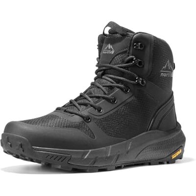 NORTIV 8 Botas Militares Leves Botas Táticas de Segurança para Homem Respiráveis Botas de Combate Policiais Antiderrapantes, Preto NORTIV 8 Botas Militares Leves Botas Táticas de Segurança para Homem Respiráveis Botas de Combate Policiais Antiderrapantes, Preto