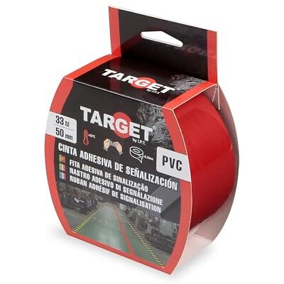 TARGET Fita de sinalização autocolante Para marcação de pisos e objetos, aviso de segurança (vermelho, 33 M x 50 mm) TARGET Fita de sinalização autocolante Para marcação de pisos e objetos, aviso de segurança (vermelho, 33 M x 50 mm)