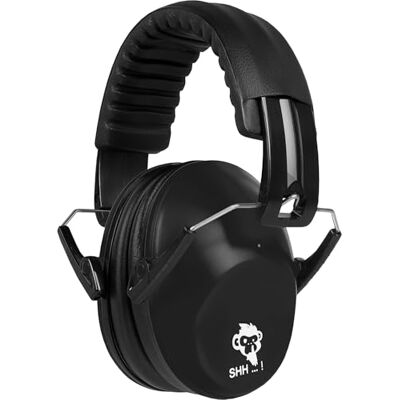 ACE SHH. ! Defensores de ouvido para bebés e crianças, proteção auditiva para crianças de 2 anos, faixa para a cabeça e aparelhos auditivos acolchoados, compacto, ajustável, confortável, preto ACE SHH. ! Defensores de ouvido para bebés e crianças, proteção auditiva para crianças de 2 anos, faixa para a cabeça e aparelhos auditivos acolchoados, compacto, ajustável, confortável, preto