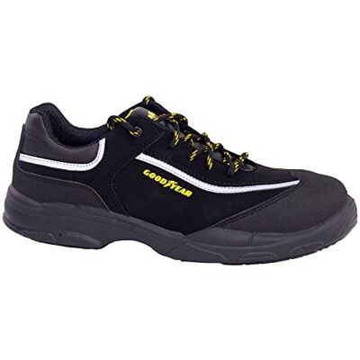 Goodyear Sapatos de segurança unissexo, Nobuk preto S3 SRC proteção e durabilidade, ideais para várias atividades laborais, tamanho 41 Goodyear Sapatos de segurança unissexo, Nobuk preto S3 SRC proteção e durabilidade, ideais para várias atividades laborais, tamanho 41