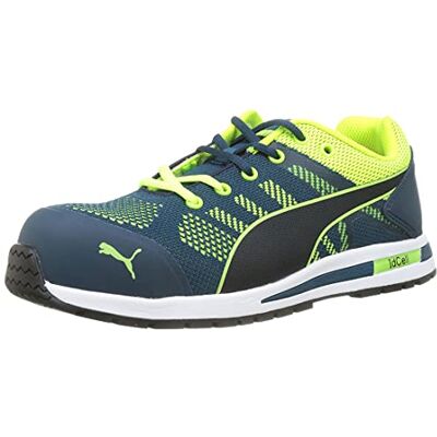 PUMA Safety Elevate Knit Low Sapatos de trabalho sapatos de segurança S1P ESD HRO SRC tampa de fibra de vidro capa protetora antiderrapante sem metais homens PUMA Safety Elevate Knit Low Sapatos de trabalho sapatos de segurança S1P ESD HRO SRC tampa de fibra de vidro capa protetora antiderrapante sem metais homens