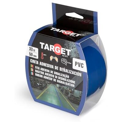 TARGET Fita de sinalização autocolante Para marcação de pisos e objetos, aviso de segurança (azul, 33 M x 50 mm) TARGET Fita de sinalização autocolante Para marcação de pisos e objetos, aviso de segurança (azul, 33 M x 50 mm)