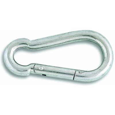 Chapuis Mosquetão de bombeiro aço galvanizado, diâmetro 8 mm comprimento 80 mm Chapuis Mosquetão de bombeiro aço galvanizado, diâmetro 8 mm comprimento 80 mm