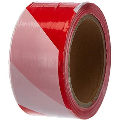 Chapuis Fita de sinalização poliéster vermelho/branco largura 50 mm comprimento 100 m Chapuis Fita de sinalização poliéster vermelho/branco largura 50 mm comprimento 100 m