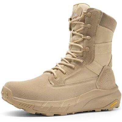 NORTIV 8 Botas táticas militares homem da polícia, areia, 41,5 NORTIV 8 Botas táticas militares homem da polícia, areia, 41,5