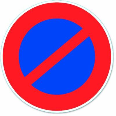 Chapuis DS22 Disco de sinalização "Proibido estacionar" adesivo de PVC diâmetro 280 mm Chapuis DS22 Disco de sinalização "Proibido estacionar" adesivo de PVC diâmetro 280 mm