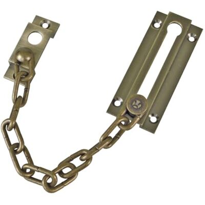Amig Corrente de segurança para portas Mod. Comprimento da corrente: 200 mm Puxador de embutir para portas de entrada ligações resistentes de aço couro latão Amig Corrente de segurança para portas Mod. Comprimento da corrente: 200 mm Puxador de embutir para portas de entrada ligações resistentes de aço couro latão