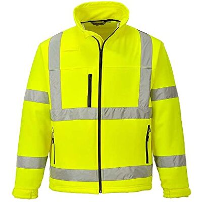 Portwest Softshell de alta visibilidade clássico (3 camadas), tamanho: XL, cor: Amarelo, Portwest Softshell de alta visibilidade clássico (3 camadas), tamanho: XL, cor: Amarelo,
