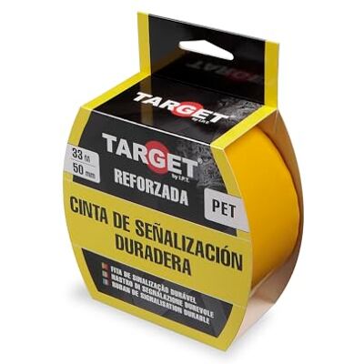 TARGET Fita de sinalização adesiva reforçada Para marcação de pisos e objetos de forma duradoura, aviso de segurança (AMARELA) TARGET Fita de sinalização adesiva reforçada Para marcação de pisos e objetos de forma duradoura, aviso de segurança (AMARELA)