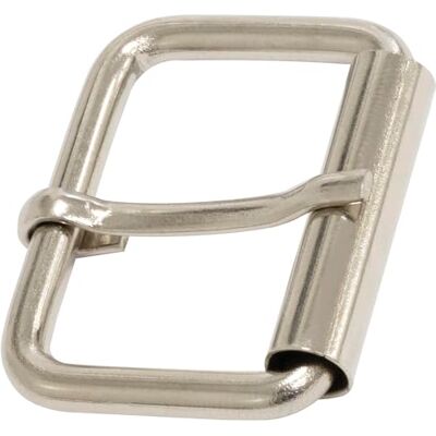 AERZETIX Conjunto de 5 fivelas de cinto de rolo com hebijón 30 mm em metal acabamento niquelado merceria, couro, calças de ganga e bolsa coleiras para cães, Níquel AERZETIX Conjunto de 5 fivelas de cinto de rolo com hebijón 30 mm em metal acabamento niquelado merceria, couro, calças de ganga e bolsa coleiras para cães, Níquel
