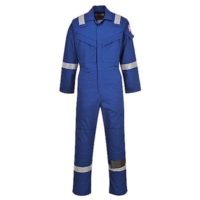 Portwest FR50 Macacão refletor resistente a chamas FR anti-estático à prova de arco 350 g azul real, L Portwest FR50 Macacão refletor resistente a chamas FR anti-estático à prova de arco 350 g azul real, L