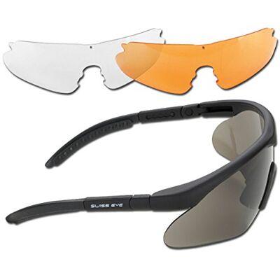 Mil-Tec Eye Raptor Óculos para homem, cor preta borracha Mil-Tec Eye Raptor Óculos para homem, cor preta borracha