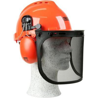 Oregon , Capacete de segurança para motosserra Yukon com viseira e proteção auditiva, Confortável e resistente a impactos, Equipamento de proteção Oregon , Capacete de segurança para motosserra Yukon com viseira e proteção auditiva, Confortável e resistente a impactos, Equipamento de proteção