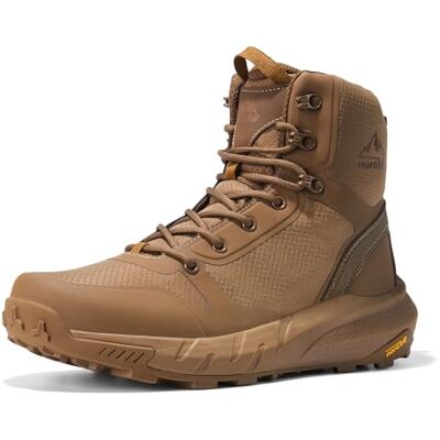 NORTIV 8 Botas Militares Leves Botas Táticas de Segurança para Homem Respiráveis Botas de Combate Policiais Antiderrapantes, Coiote NORTIV 8 Botas Militares Leves Botas Táticas de Segurança para Homem Respiráveis Botas de Combate Policiais Antiderrapantes, Coiote